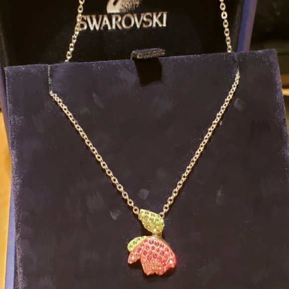 Swarovski Disney Lotus Flower Pendant Necklace - Picture 1 of 4